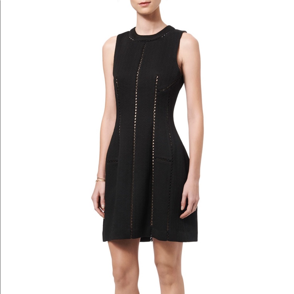 Rebecca Taylor Black Textured Brocade Dress